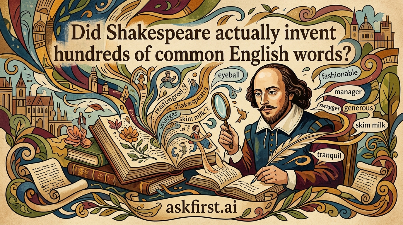 Did Shakespeare actually invent hundreds of common English words? Did Shakespeare actually invent hundreds of common English words?
