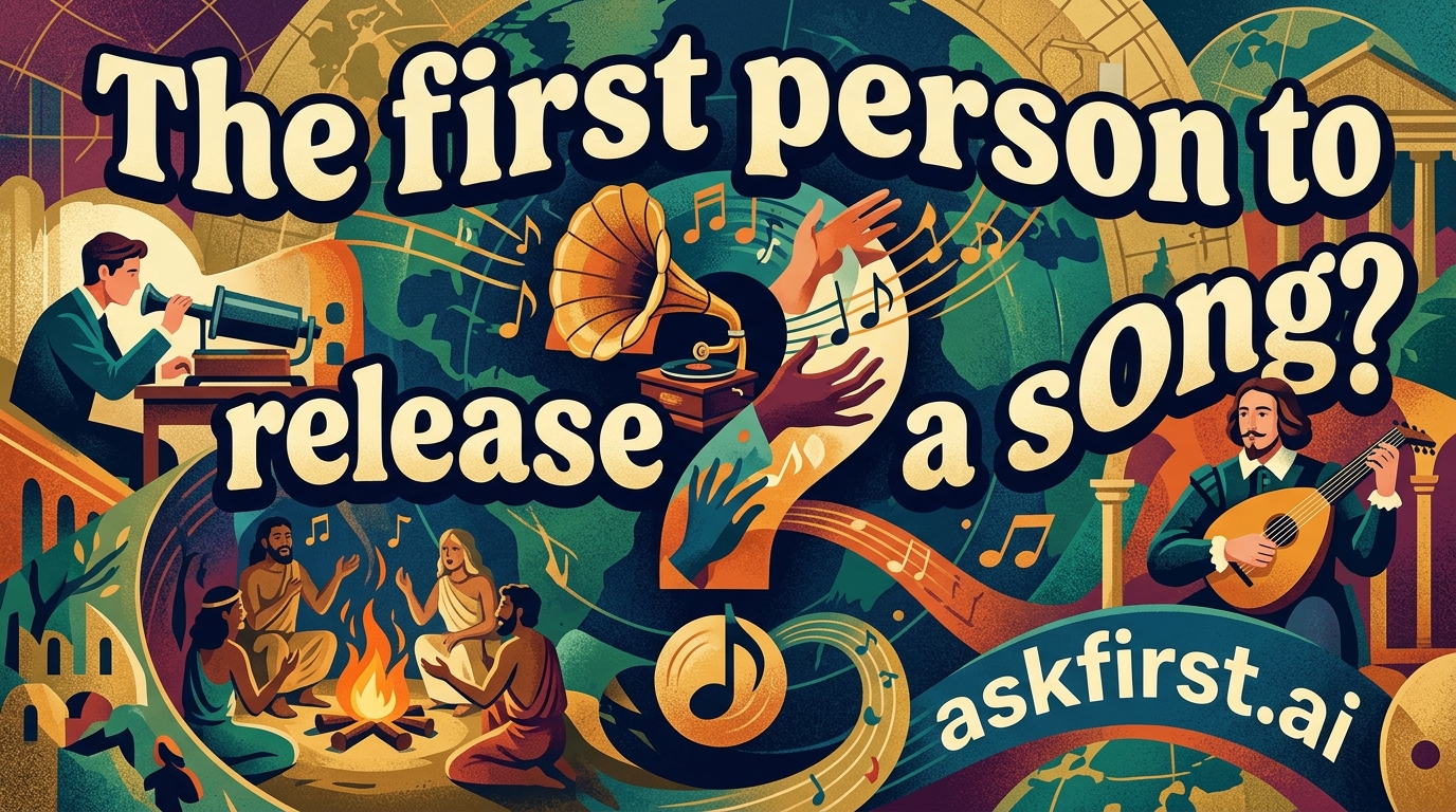 The first person to release a song? The first person to release a song?