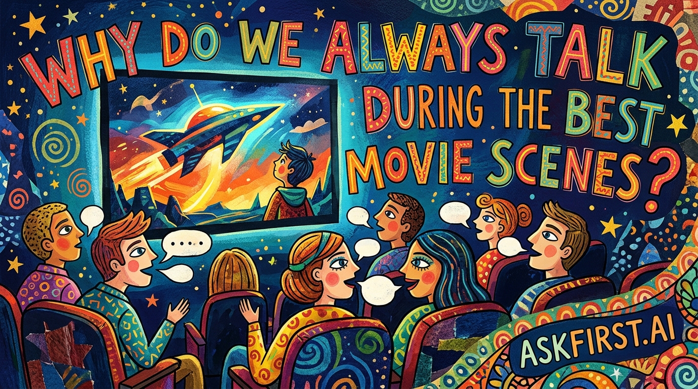 Why do we always talk during the best movie scenes? Why do we always talk during the best movie scenes?