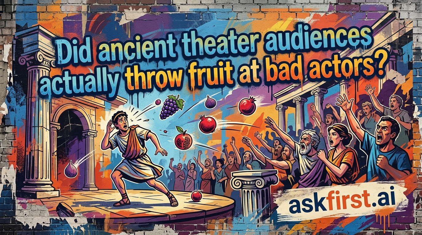 Did ancient theater audiences actually throw fruit at bad actors? Did ancient theater audiences actually throw fruit at bad actors?
