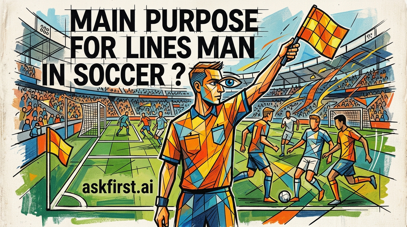 Main purpose for lines man in soccer ? Main purpose for lines man in soccer ?
