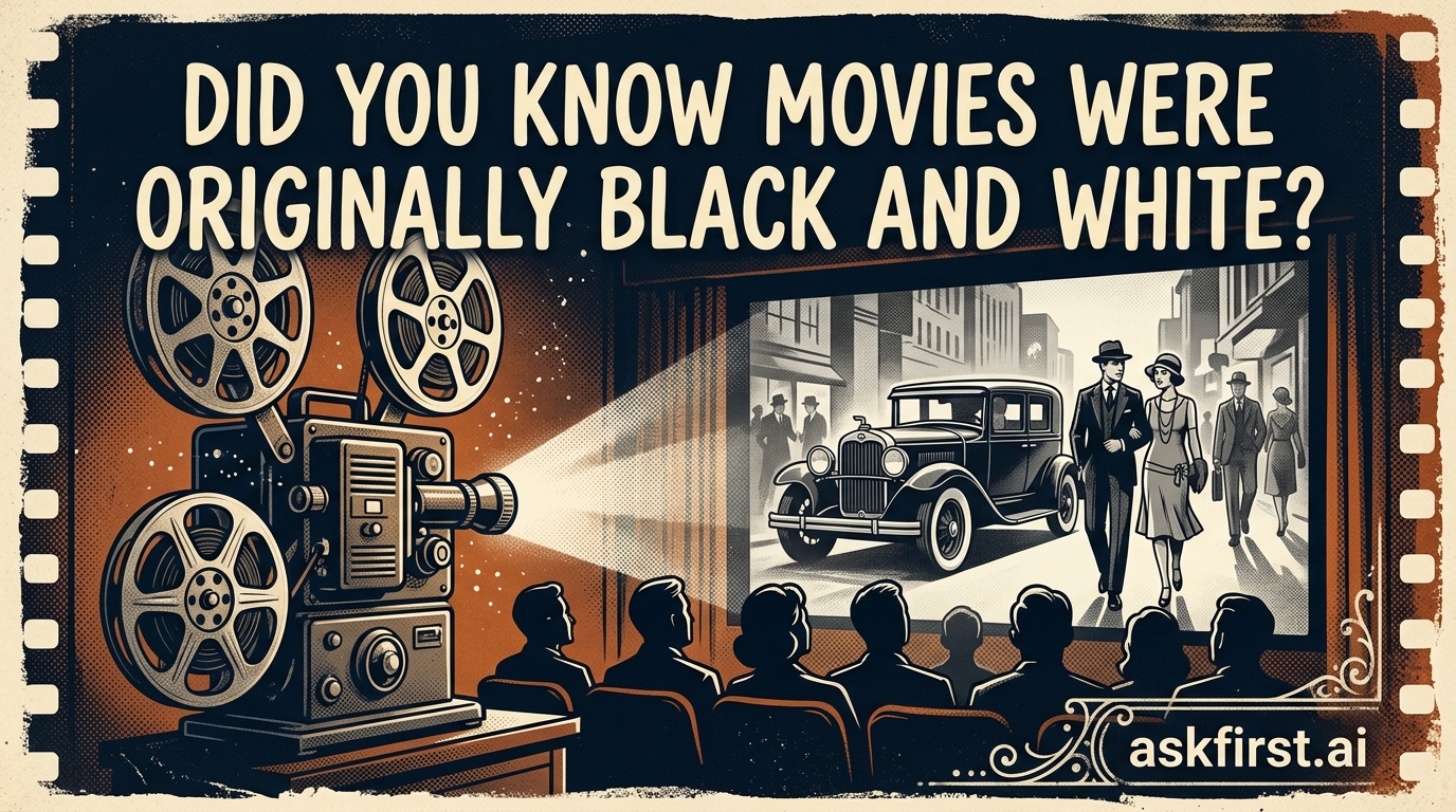 Did you know movies were originally black and white? Did you know movies were originally black and white?