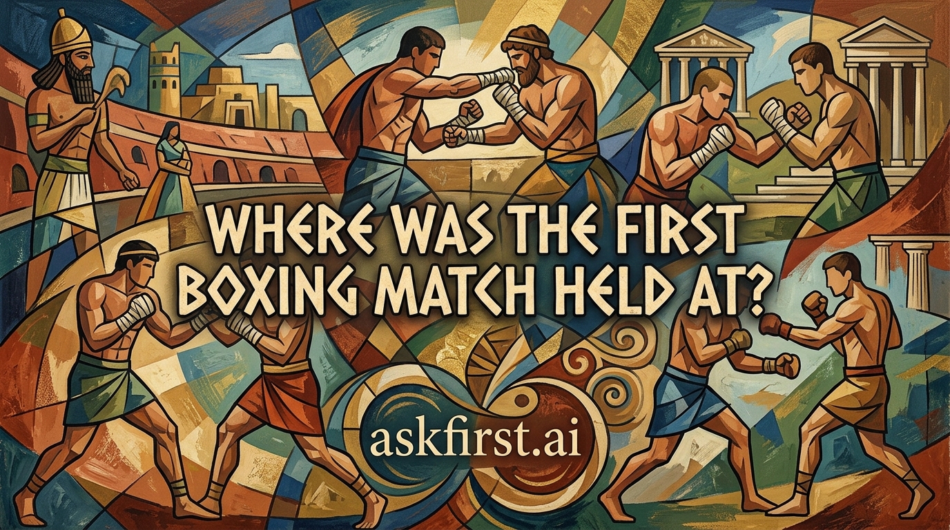 Where was the first boxing match held at? Where was the first boxing match held at?