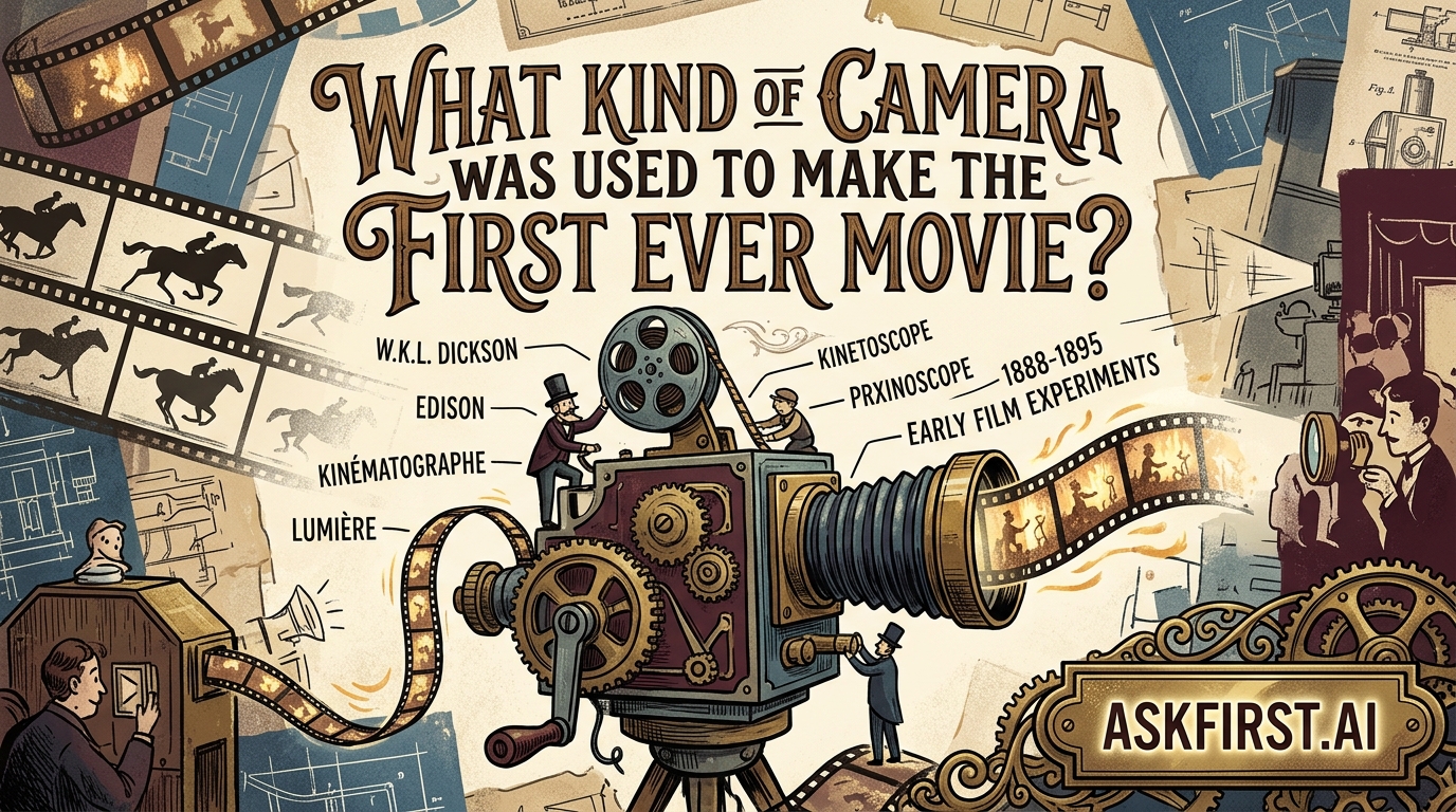 What kind of camera was used to make the first ever movie? What kind of camera was used to make the first ever movie?