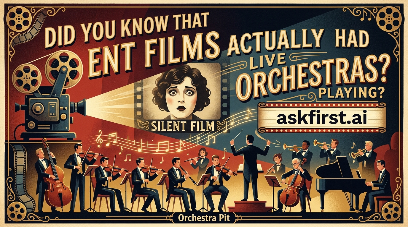 Did you know that silent films actually had live orchestras playing? Did you know that silent films actually had live orchestras playing?