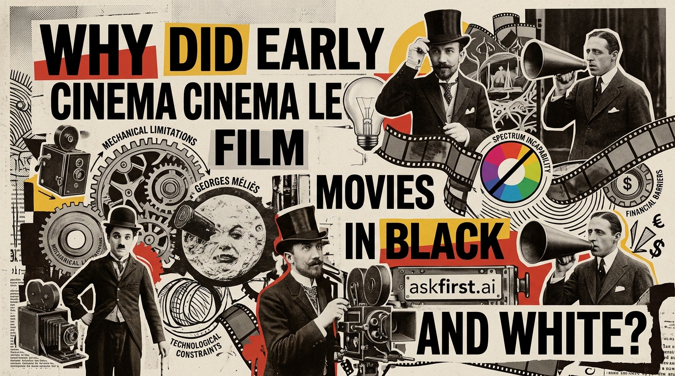 Why did early cinema legends film movies in black and white? Why did early cinema legends film movies in black and white?