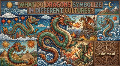 What do dragons symbolize in different cultures?