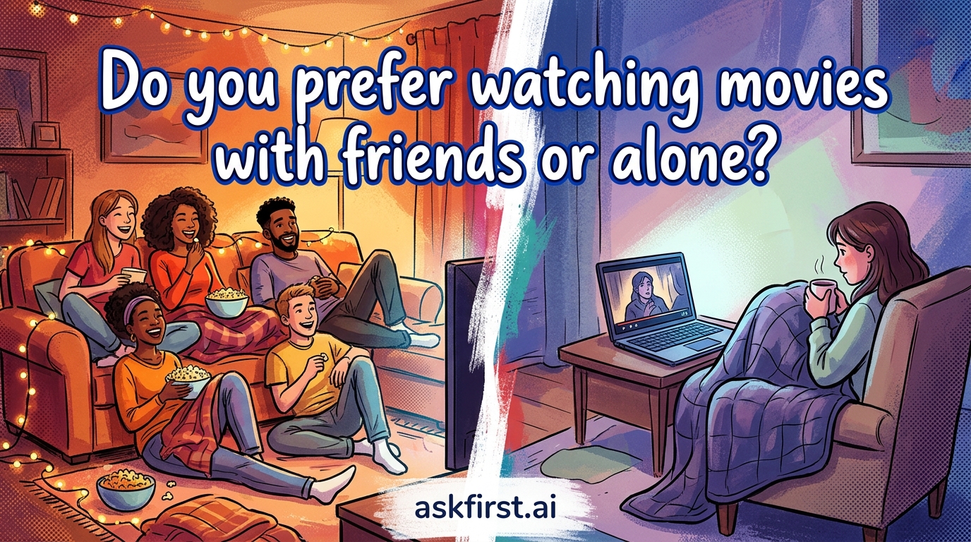 Do you prefer watching movies with friends or alone? Do you prefer watching movies with friends or alone?