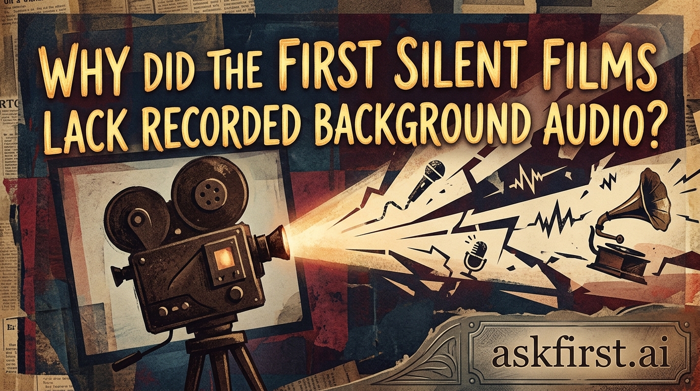 Why did the first silent films lack recorded background audio? Why did the first silent films lack recorded background audio?