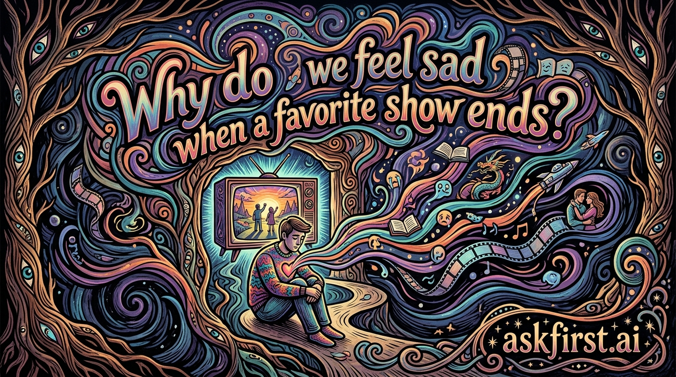 Why do we feel sad when a favorite show ends? Why do we feel sad when a favorite show ends?