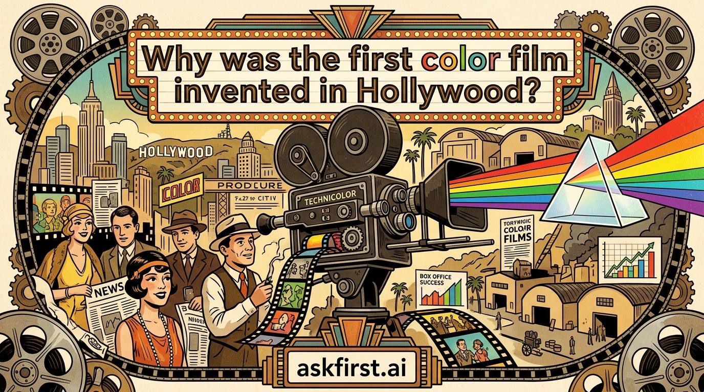 Why was the first color film invented in Hollywood? Why was the first color film invented in Hollywood?