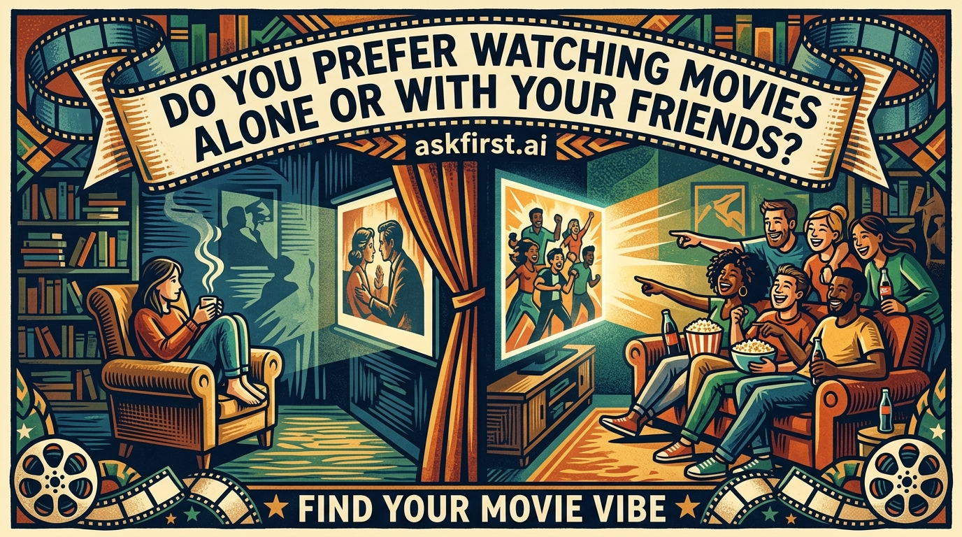 Do you prefer watching movies alone or with your friends? Do you prefer watching movies alone or with your friends?