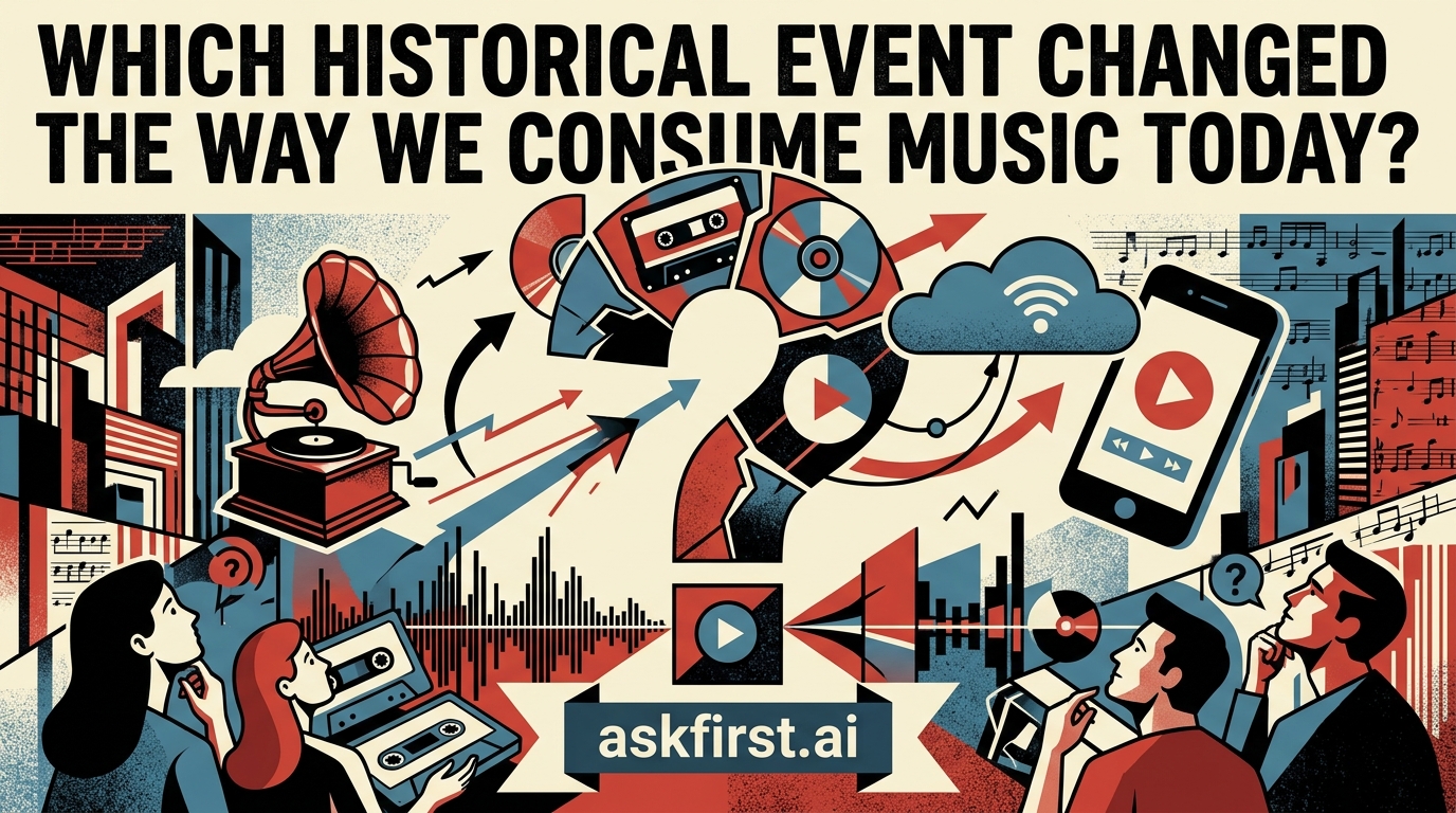 Which historical event changed the way we consume music today? Which historical event changed the way we consume music today?