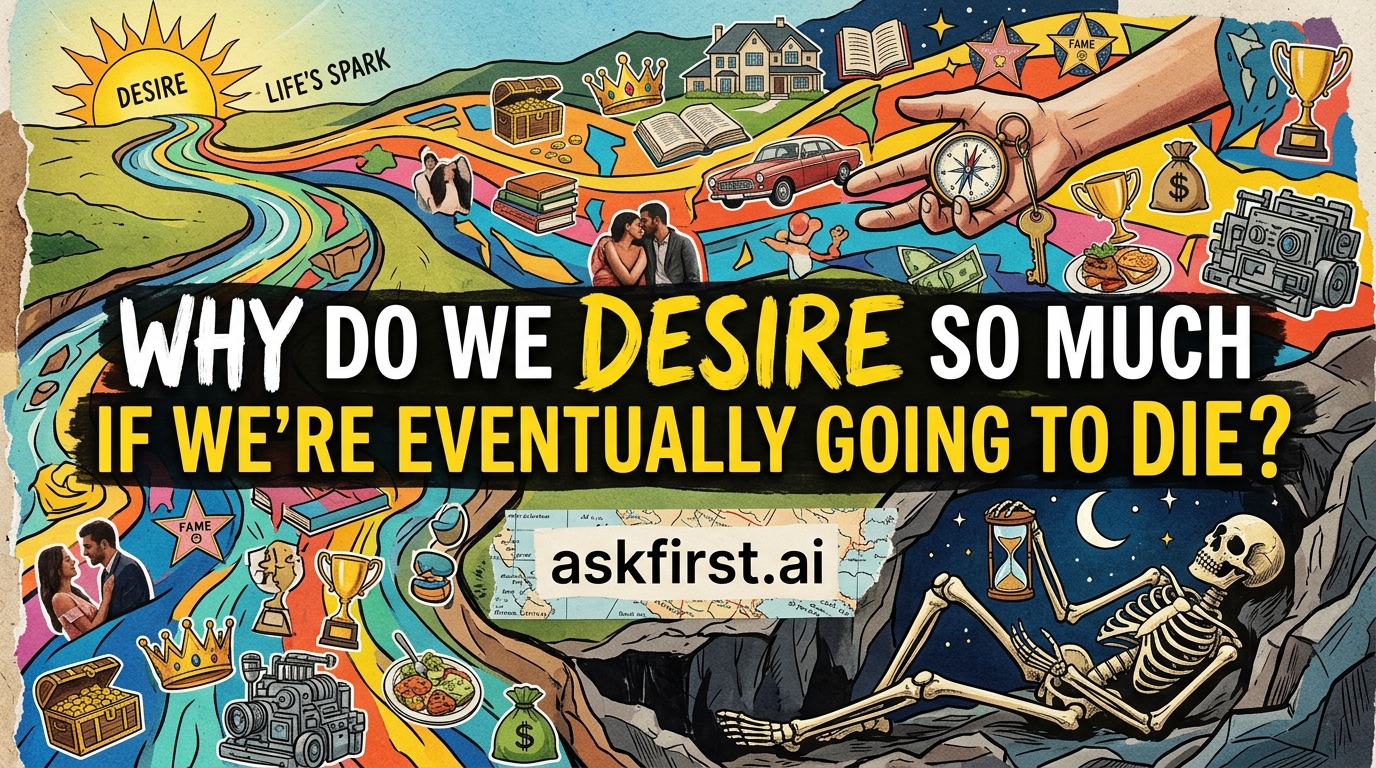 Why do we desire so much if we're eventually going to die? Why do we desire so much if we're eventually going to die?