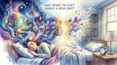 What defines the exact moment a dream ends?