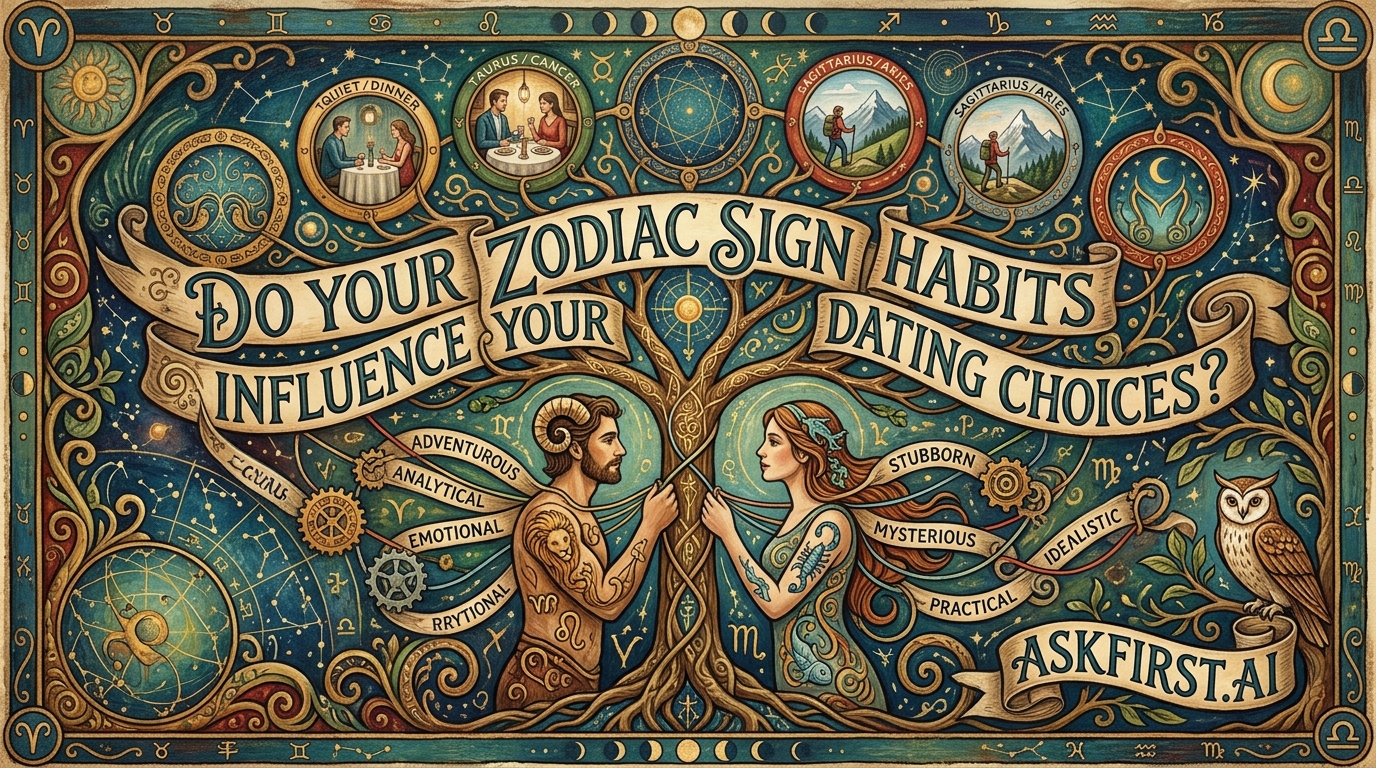 Do your zodiac sign habits influence your dating choices? Do your zodiac sign habits influence your dating choices?