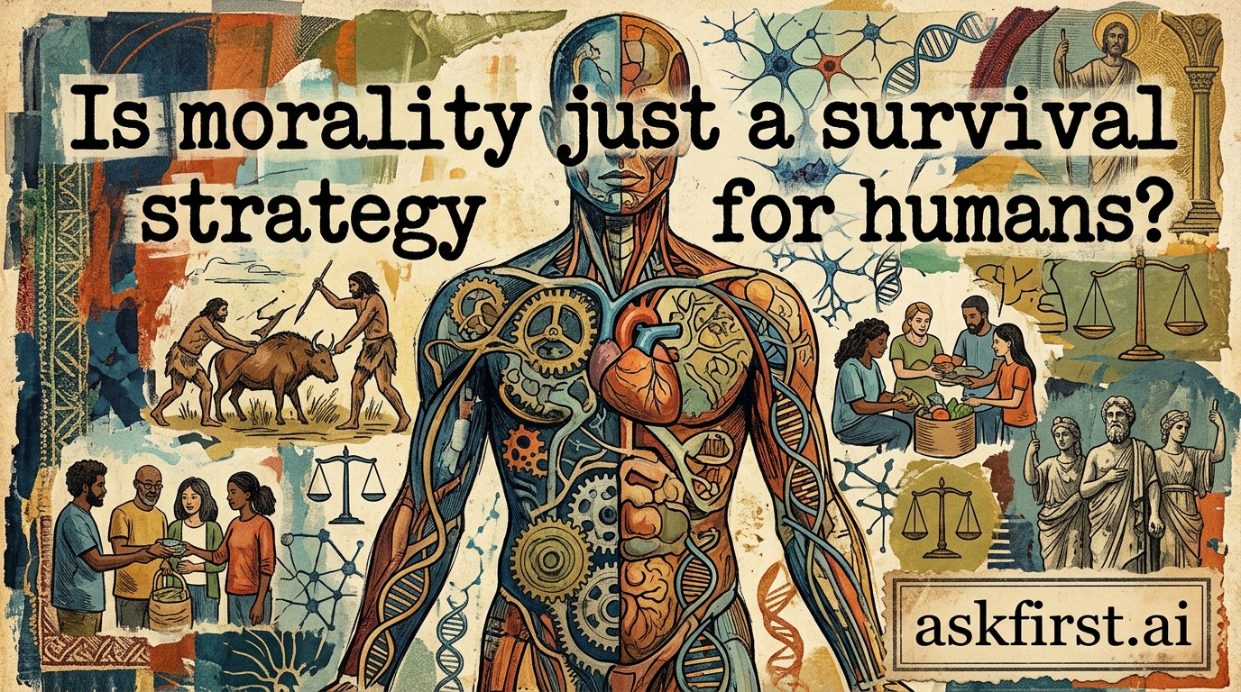 Is morality just a survival strategy for humans? Is morality just a survival strategy for humans?