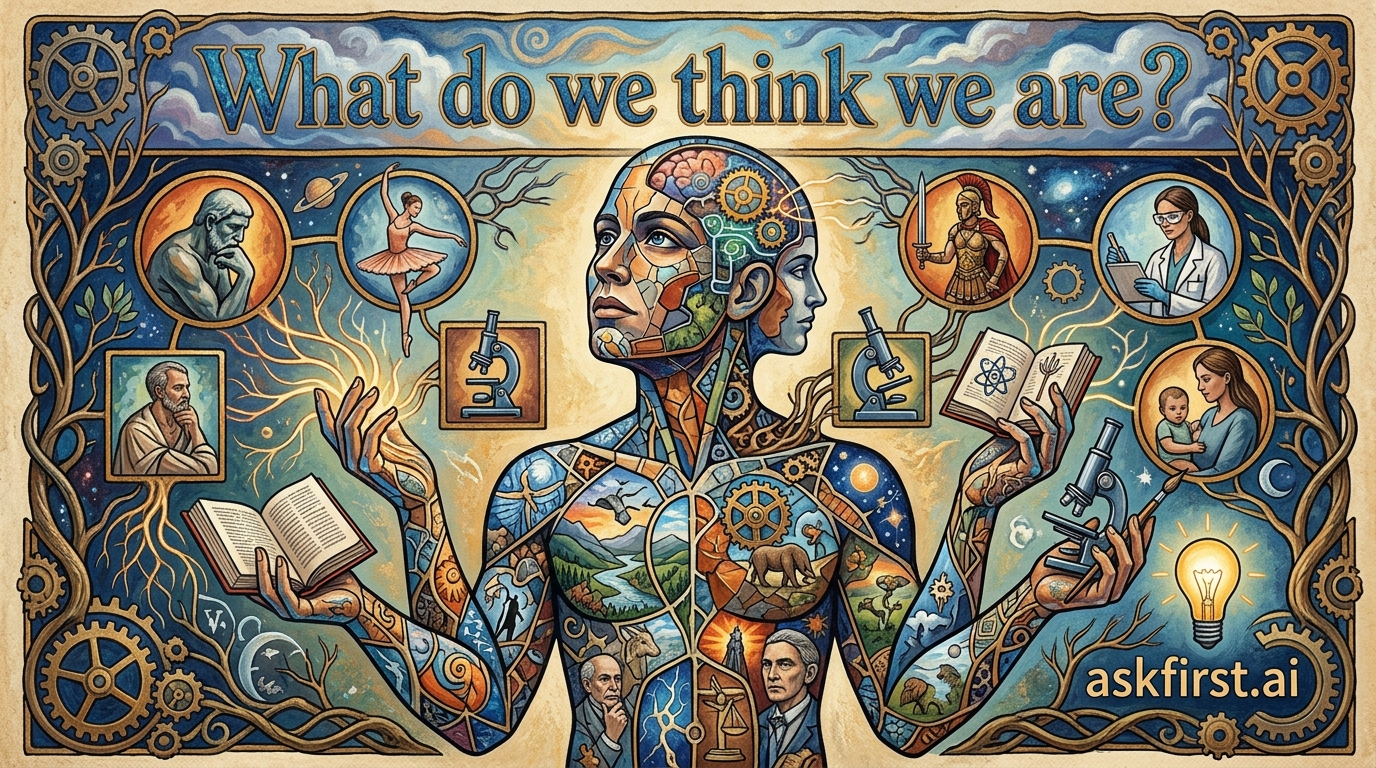 What do we think we are? What do we think we are?