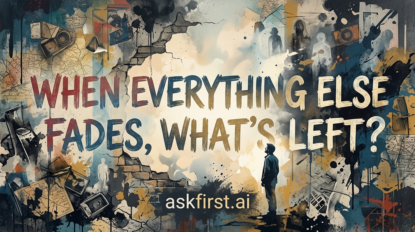 When everything else fades, what's left? When everything else fades, what's left?