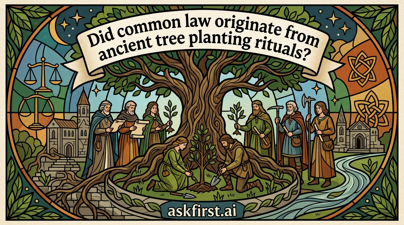 Did common law originate from ancient tree planting rituals? Did common law originate from ancient tree planting rituals?