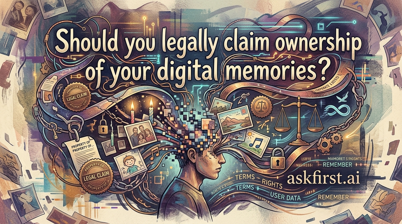 Should you legally claim ownership of your digital memories? Should you legally claim ownership of your digital memories?