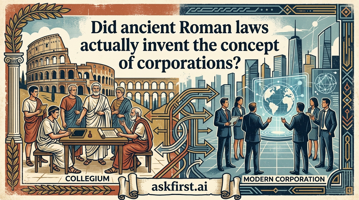 Did ancient Roman laws actually invent the concept of corporations? Did ancient Roman laws actually invent the concept of corporations?