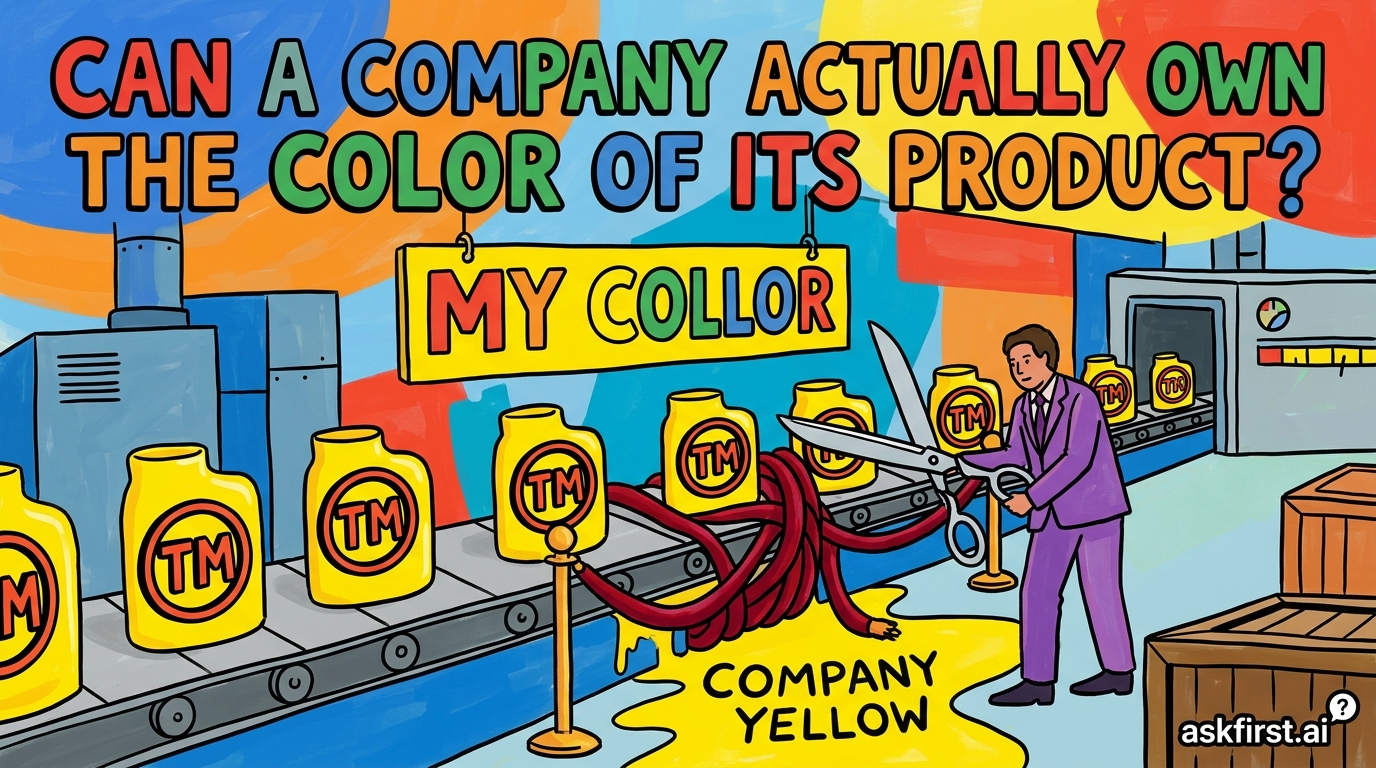 Can a company actually own the color of its product? Can a company actually own the color of its product?