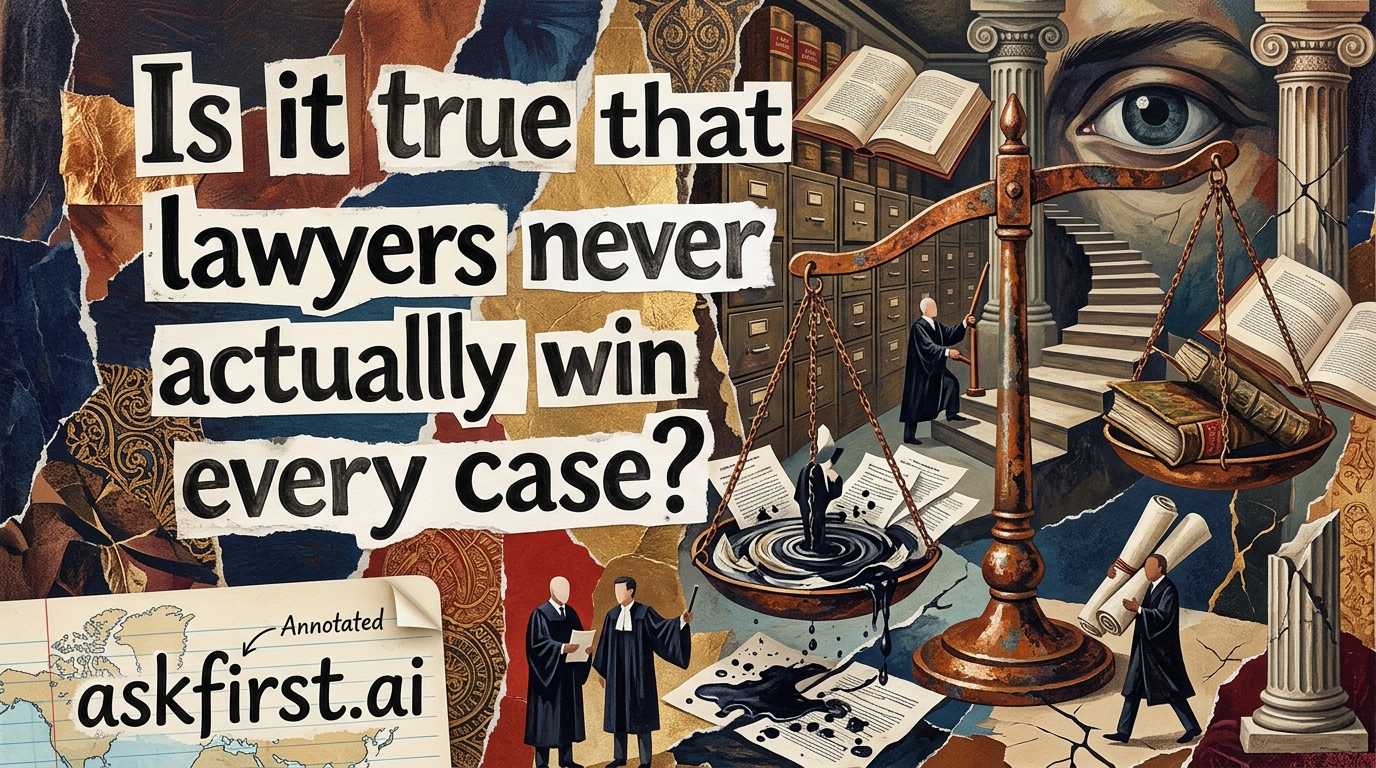 Is it true that lawyers never actually win every case? Is it true that lawyers never actually win every case?