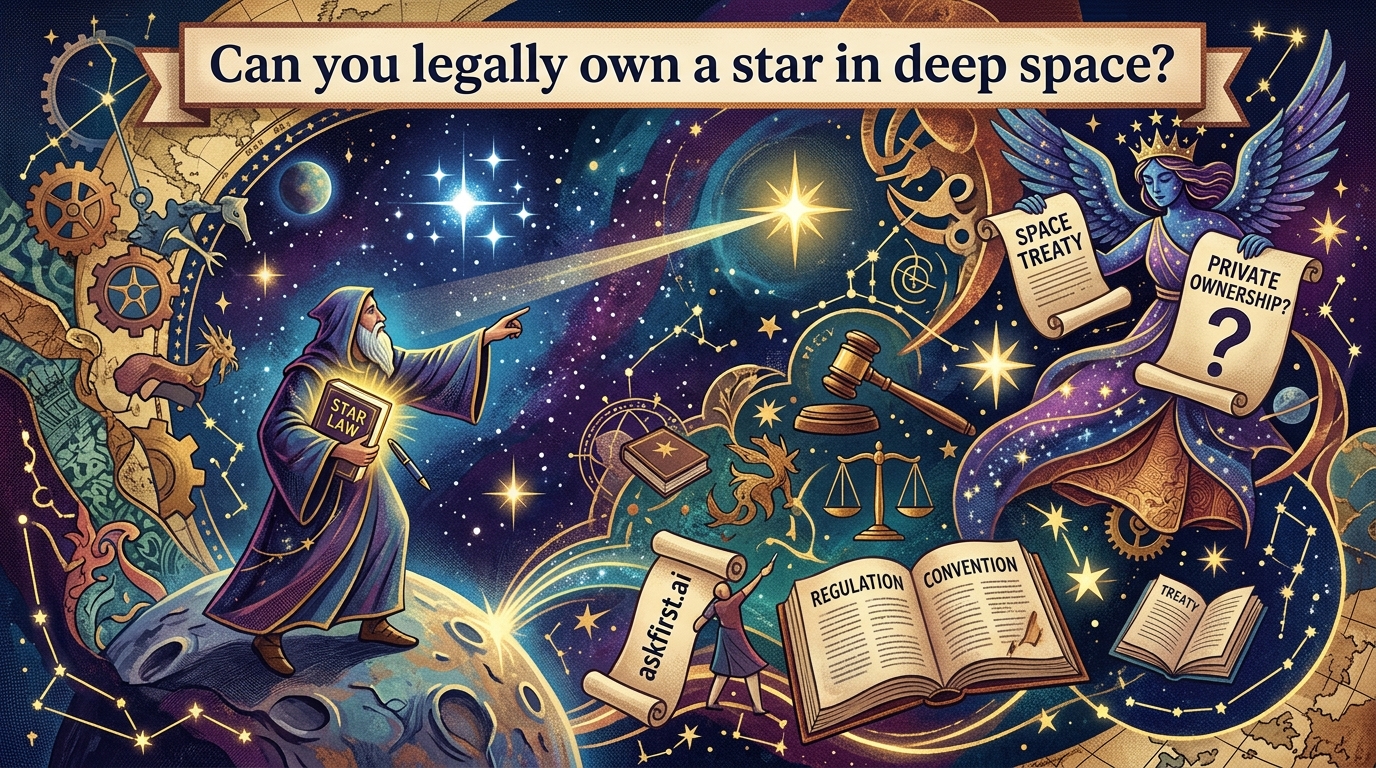 Can you legally own a star in deep space? Can you legally own a star in deep space?