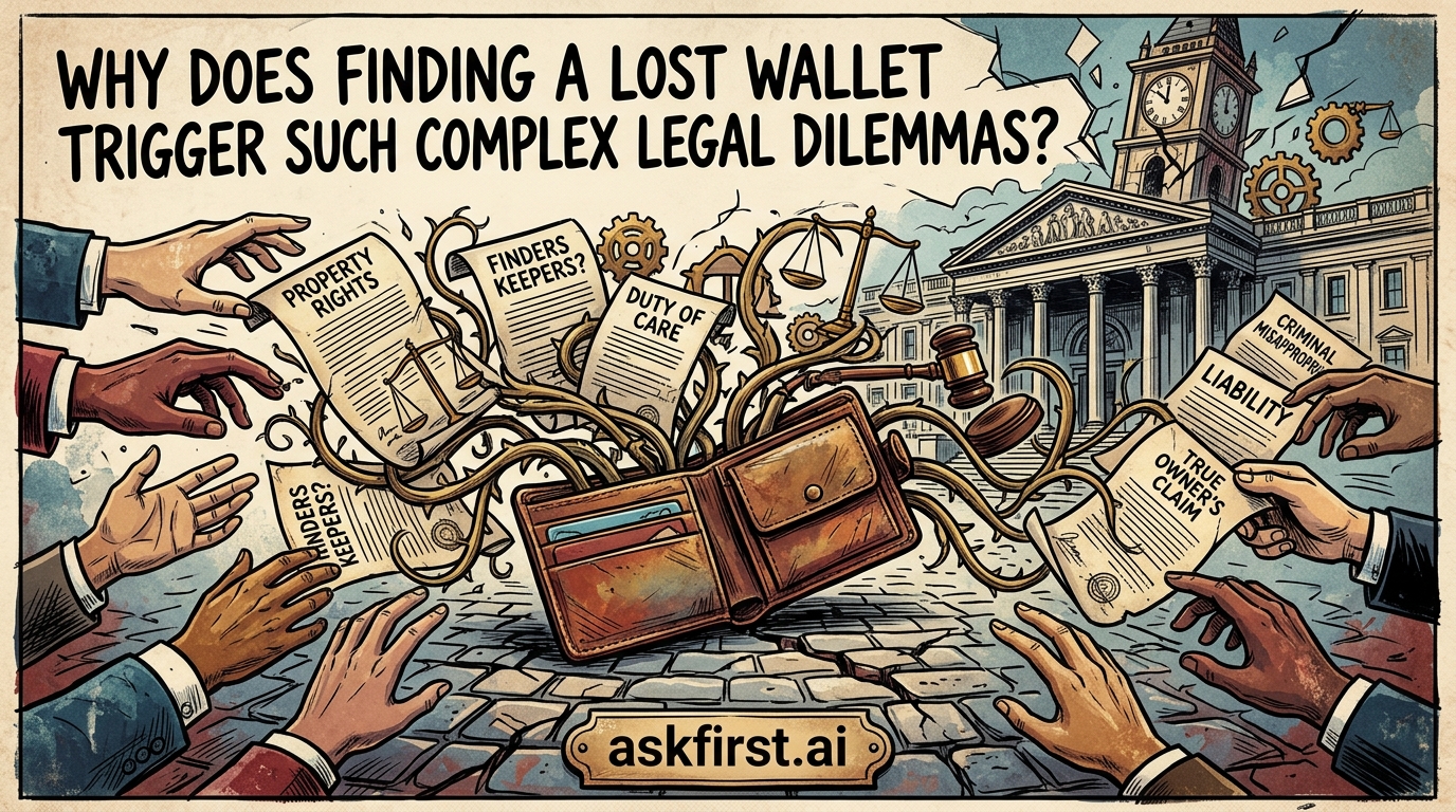 Why does finding a lost wallet trigger such complex legal dilemmas? Why does finding a lost wallet trigger such complex legal dilemmas?