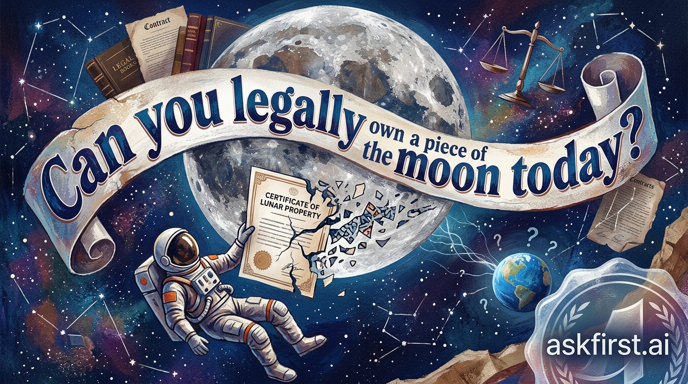Can you legally own a piece of the moon today? Can you legally own a piece of the moon today?