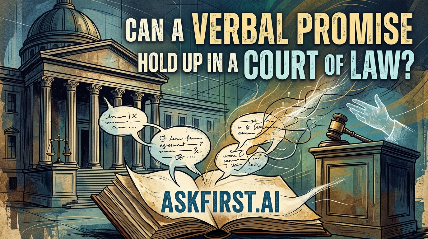 Can a verbal promise hold up in a court of law? Can a verbal promise hold up in a court of law?