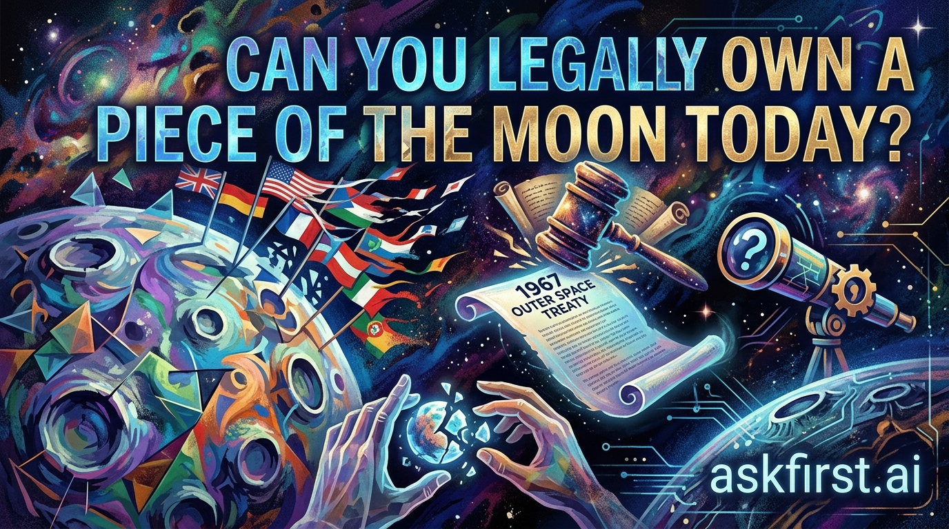 Can you legally own a piece of the moon today? Can you legally own a piece of the moon today?