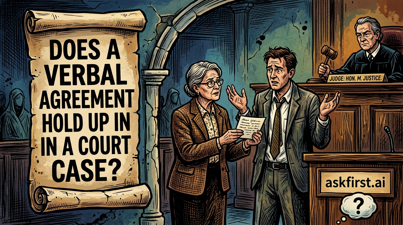 Does a verbal agreement hold up in a court case? Does a verbal agreement hold up in a court case?