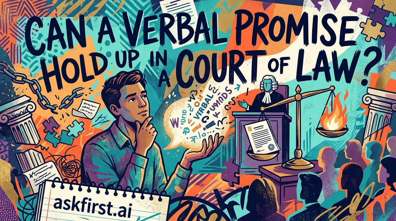 Can a verbal promise hold up in a court of law? Can a verbal promise hold up in a court of law?