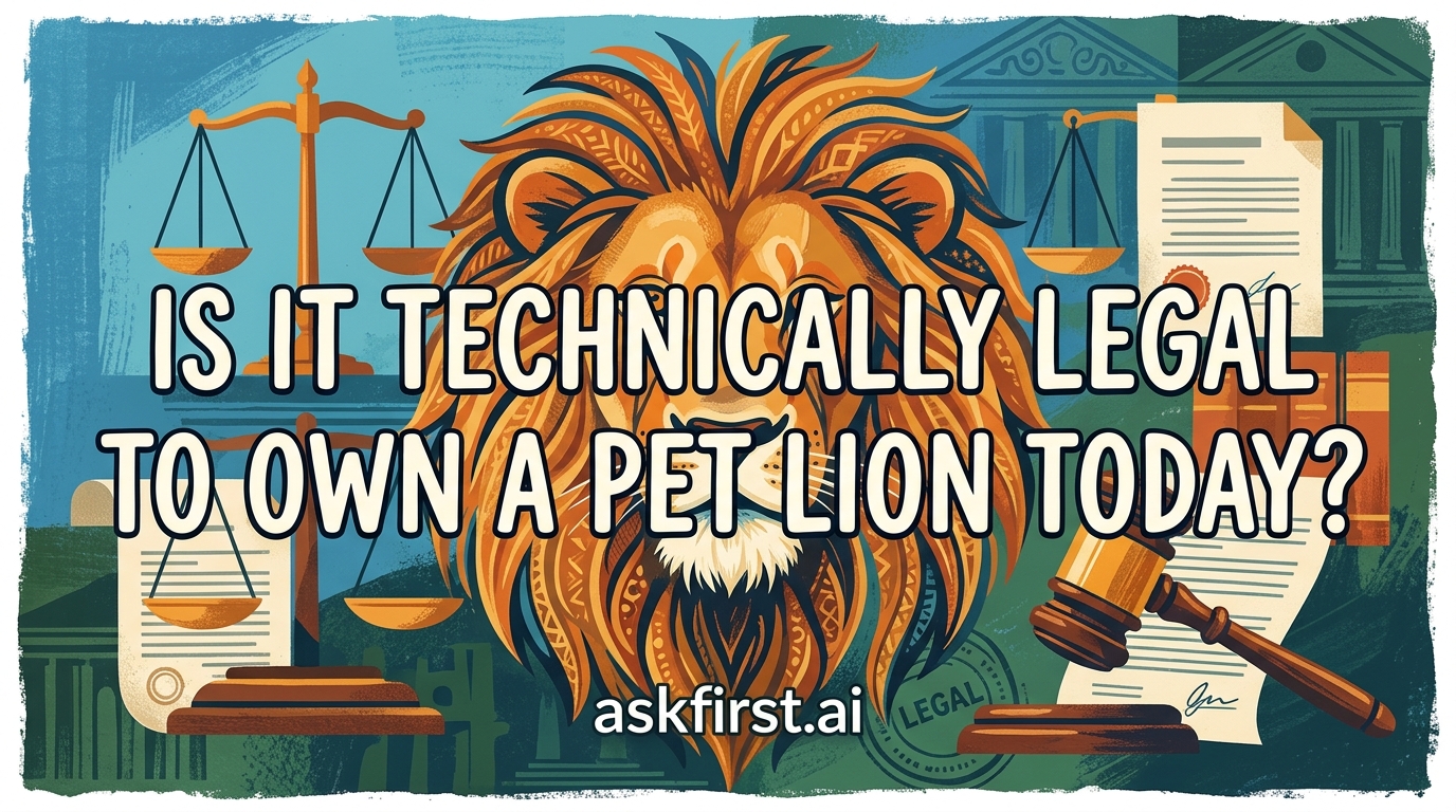 Is it technically legal to own a pet lion today? Is it technically legal to own a pet lion today?