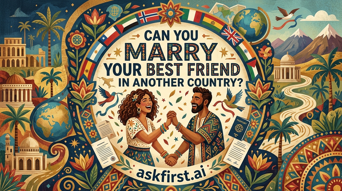 Can you legally marry your best friend in another country? Can you legally marry your best friend in another country?