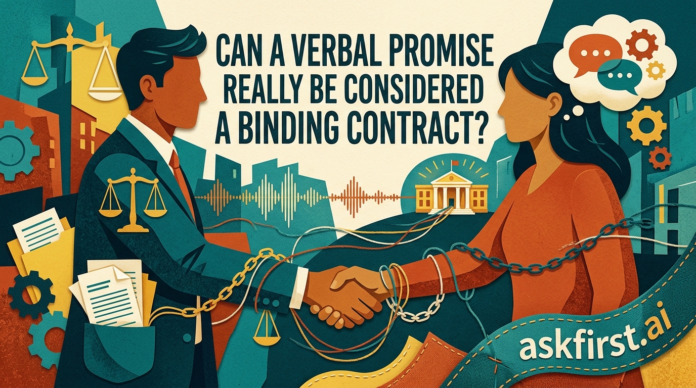 Can a verbal promise really be considered a binding contract? Can a verbal promise really be considered a binding contract?