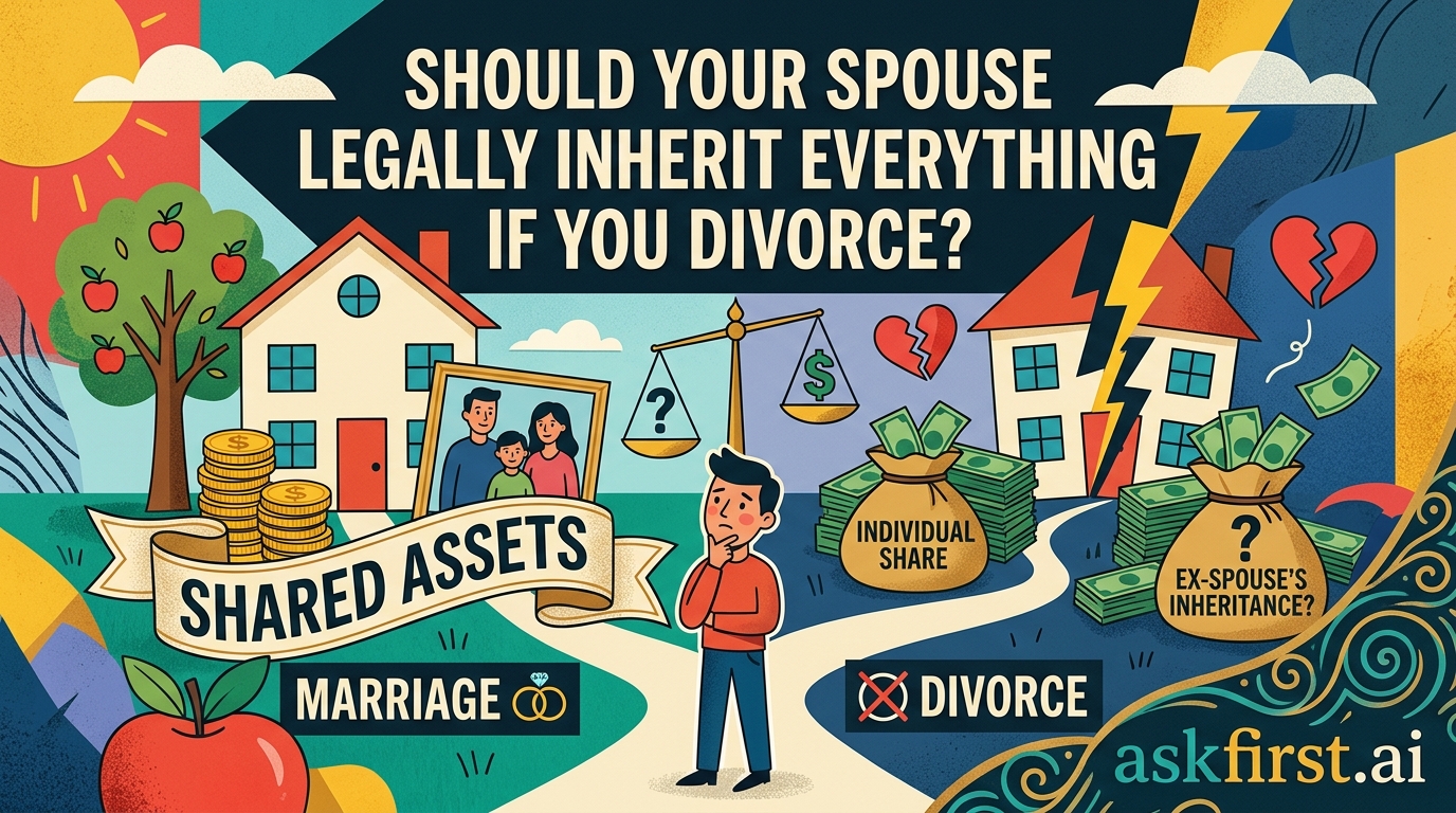 Should your spouse legally inherit everything if you divorce? Should your spouse legally inherit everything if you divorce?