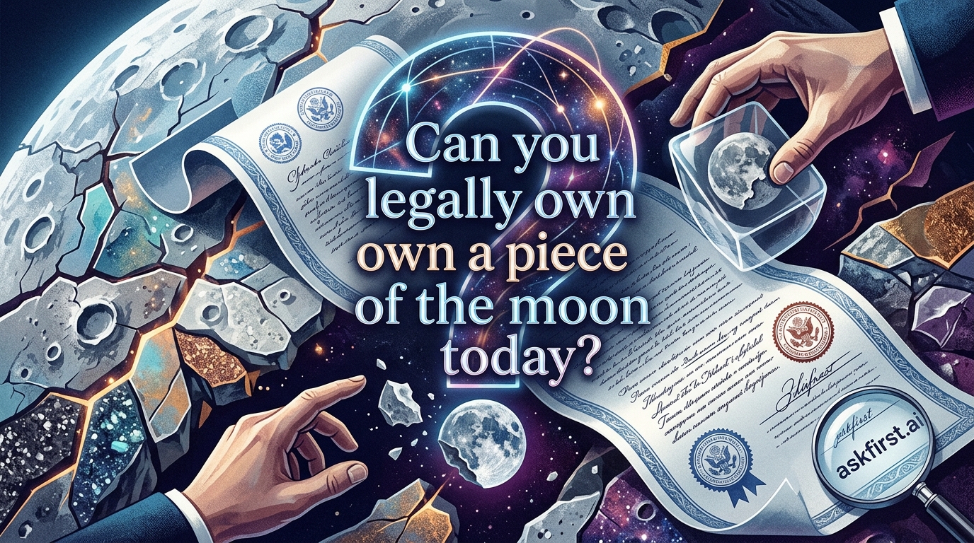 Can you legally own a piece of the moon today? Can you legally own a piece of the moon today?