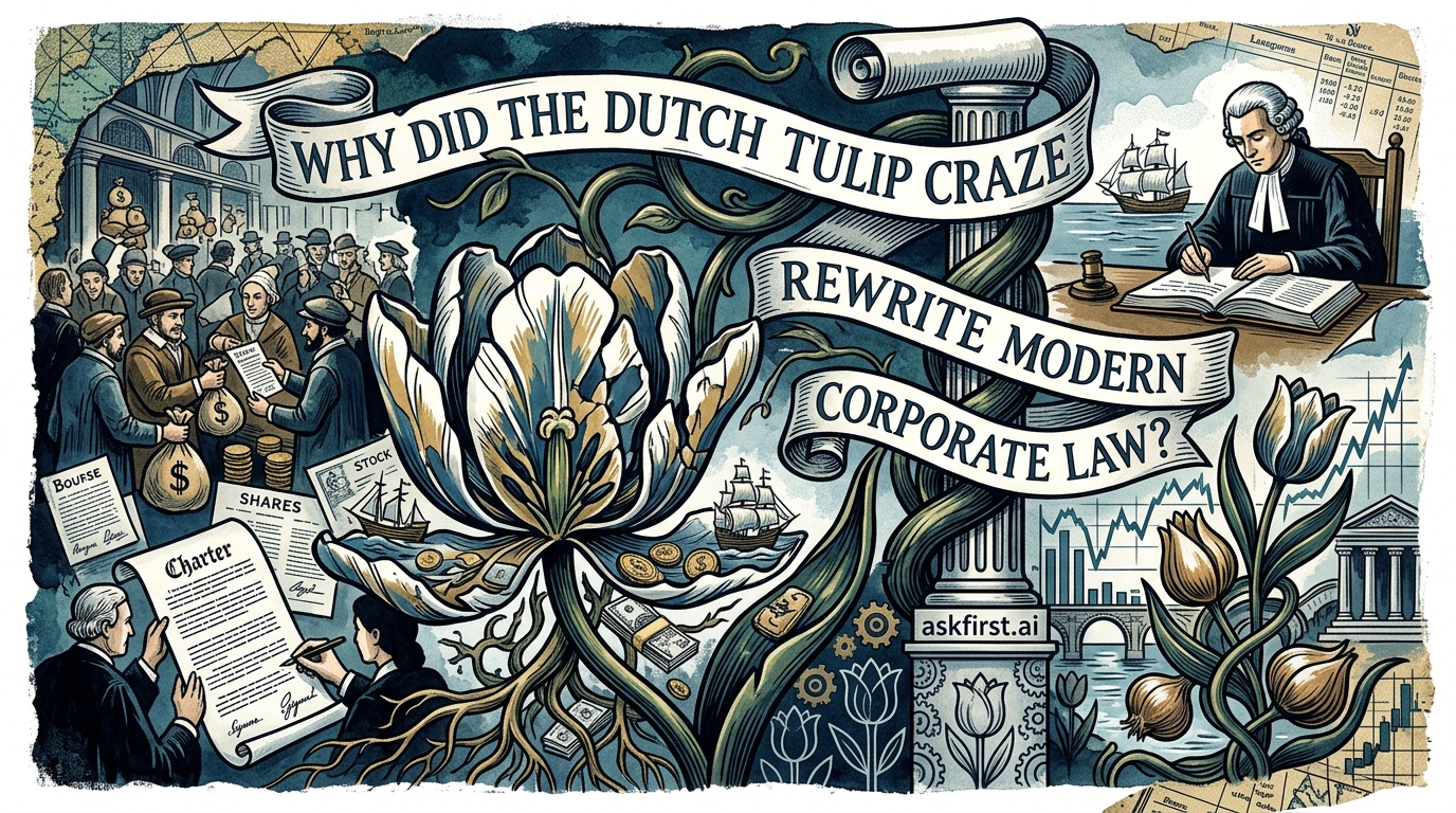 Why did the Dutch Tulip craze rewrite modern corporate law? Why did the Dutch Tulip craze rewrite modern corporate law?