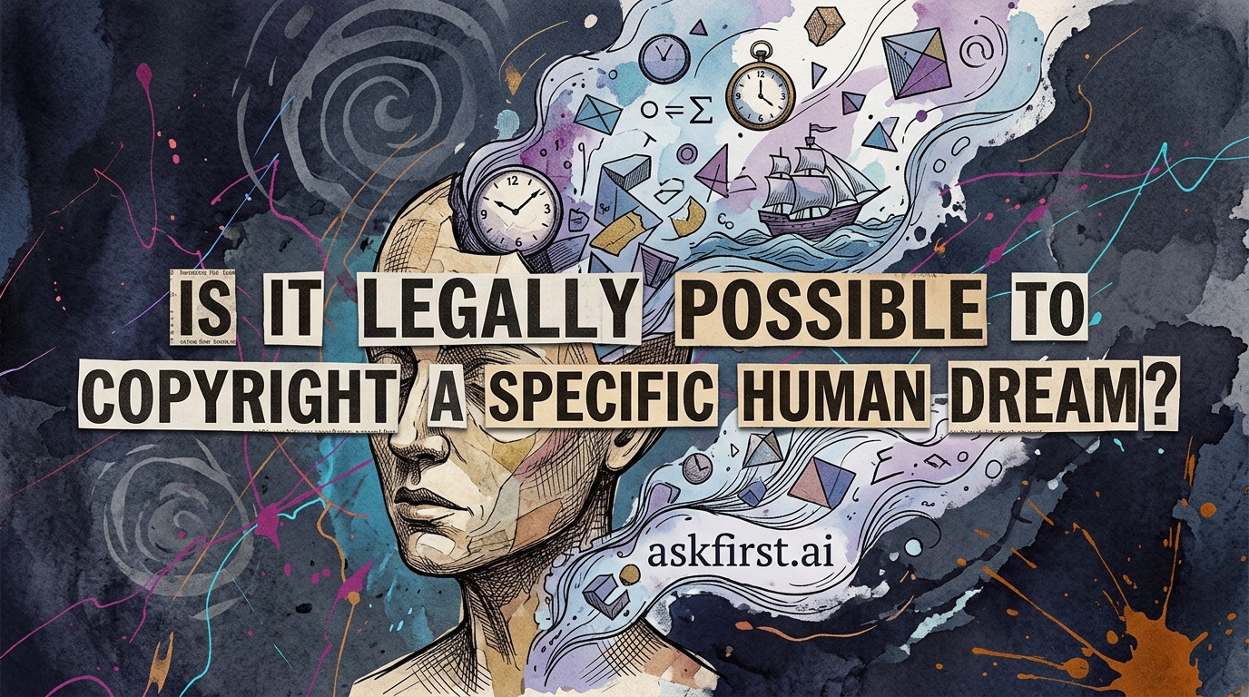 Is it legally possible to copyright a specific human dream? Is it legally possible to copyright a specific human dream?
