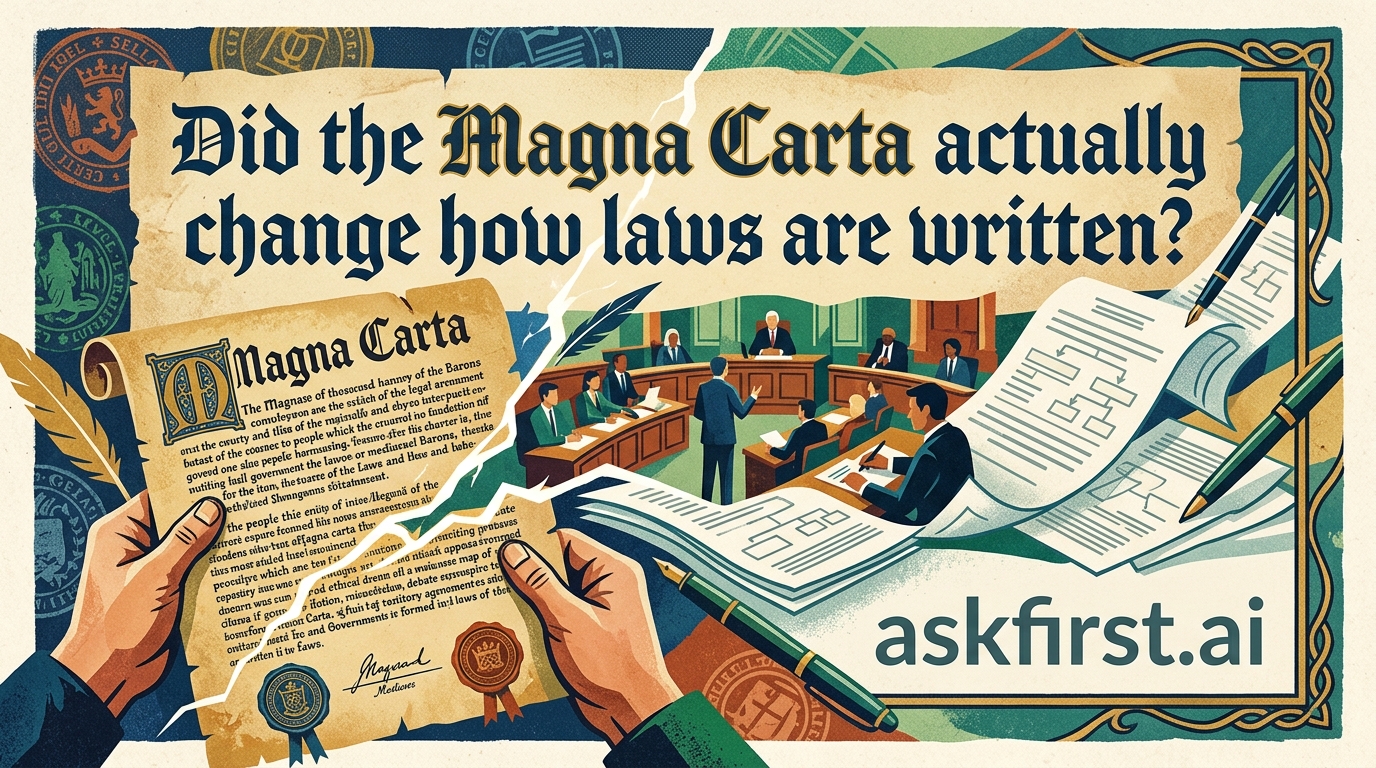 Did the Magna Carta actually change how laws are written? Did the Magna Carta actually change how laws are written?