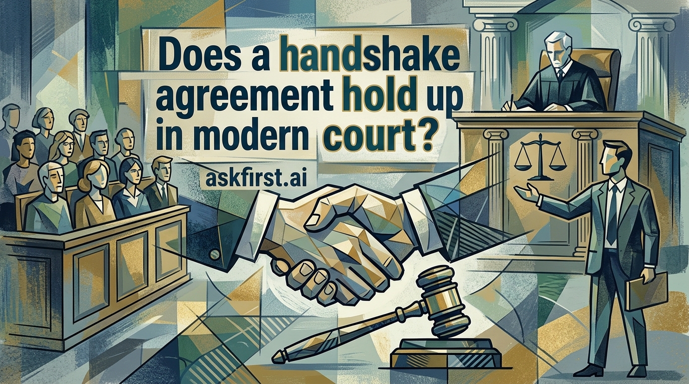 Does a handshake agreement hold up in modern court? Does a handshake agreement hold up in modern court?