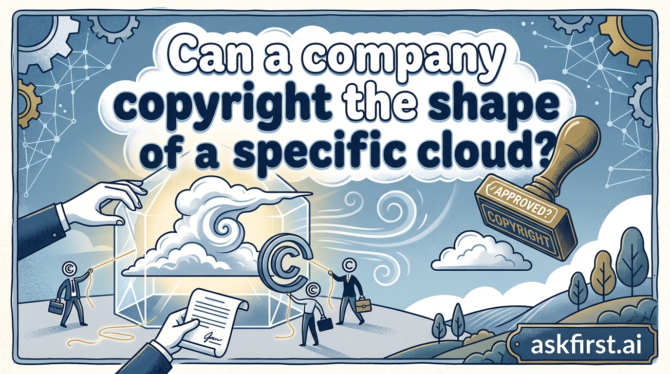 Can a company copyright the shape of a specific cloud? Can a company copyright the shape of a specific cloud?