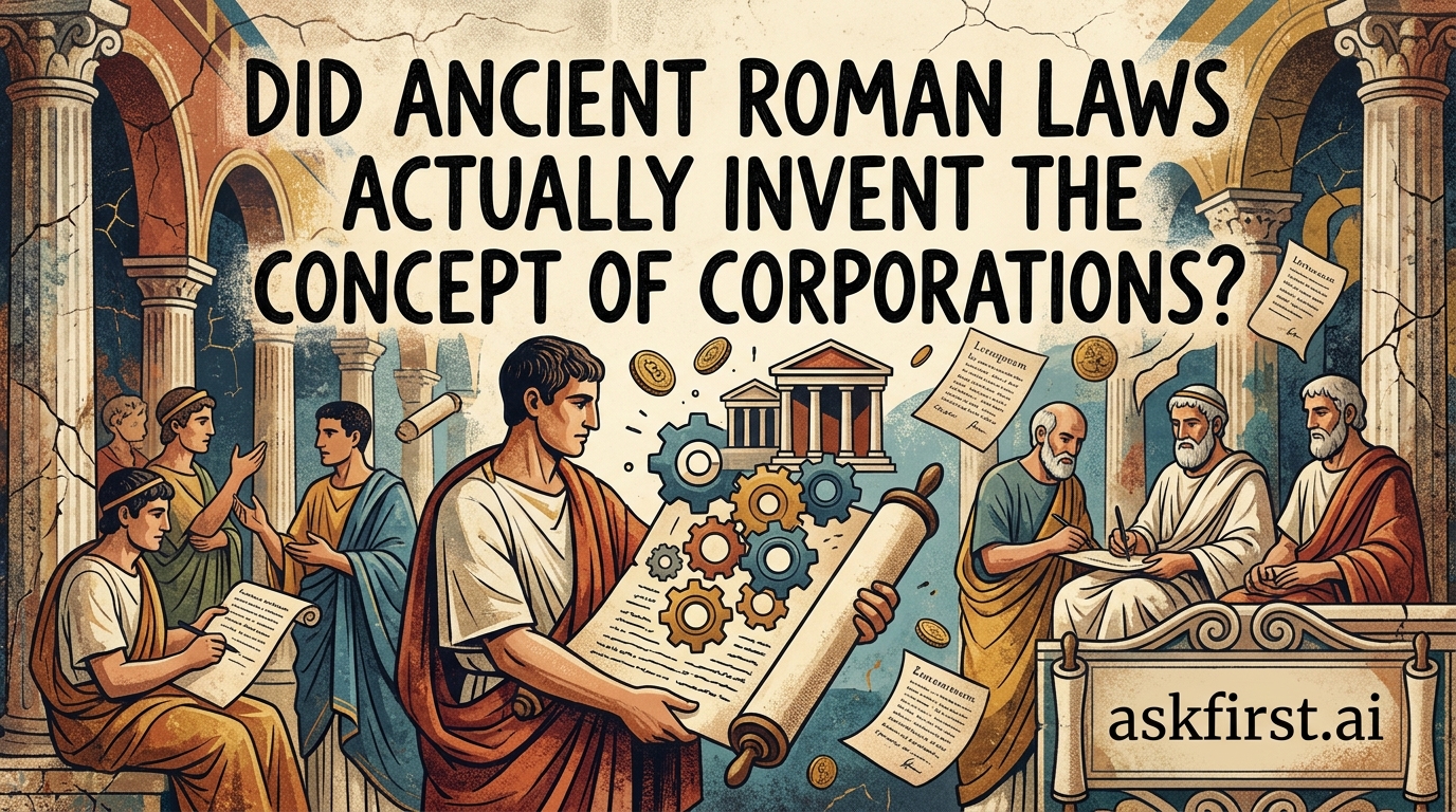 Did ancient Roman laws actually invent the concept of corporations? Did ancient Roman laws actually invent the concept of corporations?