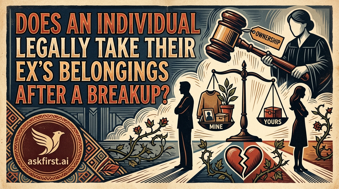 Does an individual legally take their ex's belongings after a breakup? Does an individual legally take their ex's belongings after a breakup?