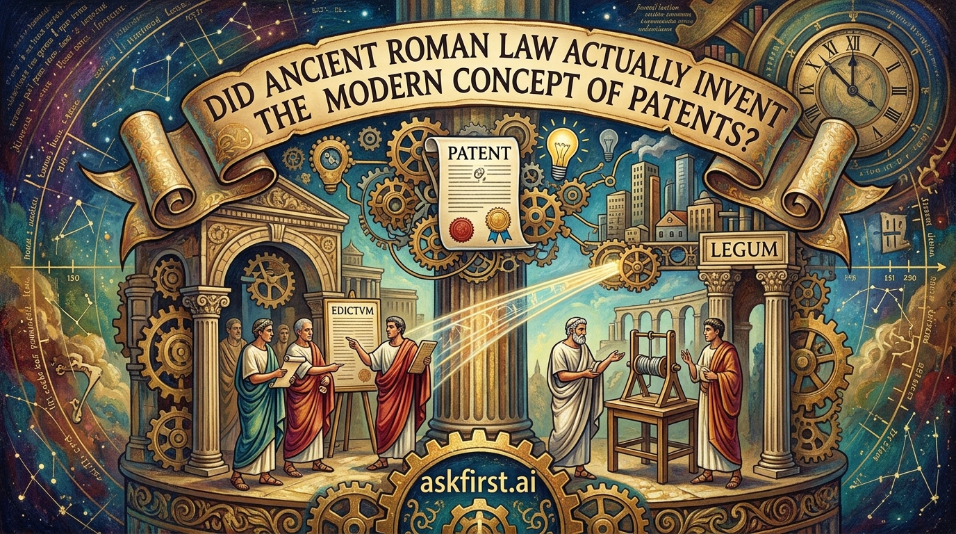 Did ancient Roman law actually invent the modern concept of patents? Did ancient Roman law actually invent the modern concept of patents?