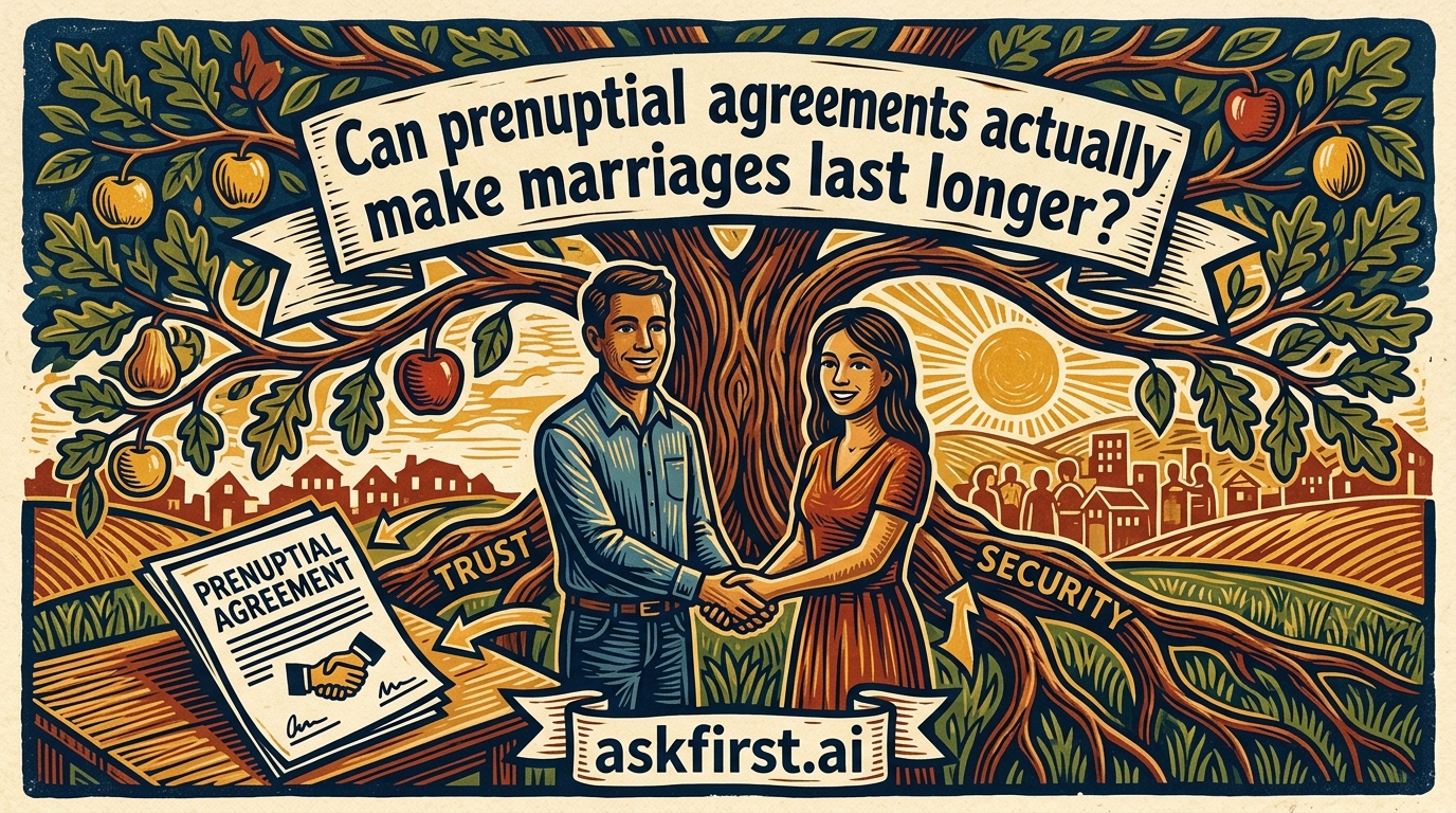 Can prenuptial agreements actually make marriages last longer? Can prenuptial agreements actually make marriages last longer?
