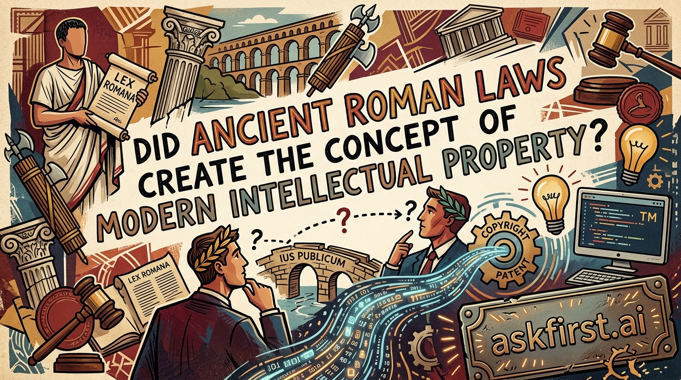 Did ancient Roman laws create the concept of modern intellectual property? Did ancient Roman laws create the concept of modern intellectual property?